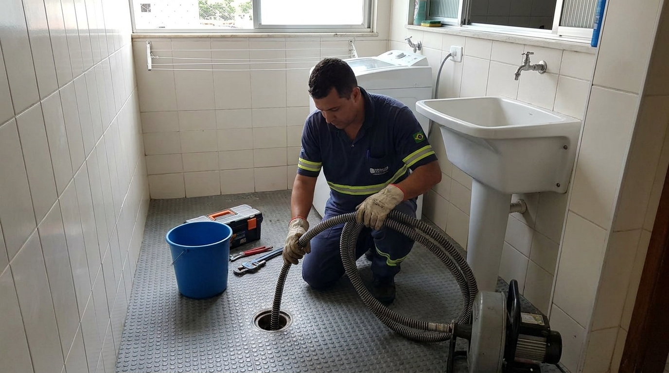 Desobstrução na Cozinha em Ana Jacinta, Presidente Prudente‑SP